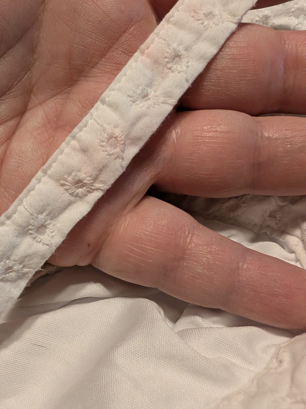 As Is Lane Bryant White Sundress with Eyelet Detail - Picture 2 of 4